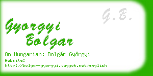 gyorgyi bolgar business card